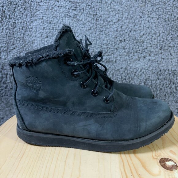 Timberland Richmond Ridge Ankle Boots Womens 7.5 Black Nubuck Leather Waterproof - Picture 3 of 7